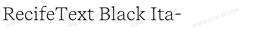 RecifeText Black Ita字体转换